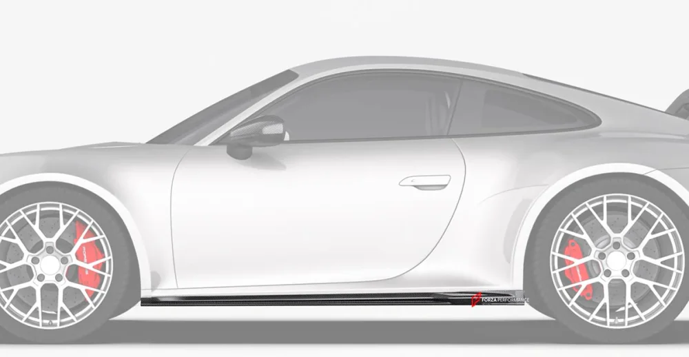 Карбоновые боковые юбки для PORSCHE 911 992.2 CARRERA 2025+