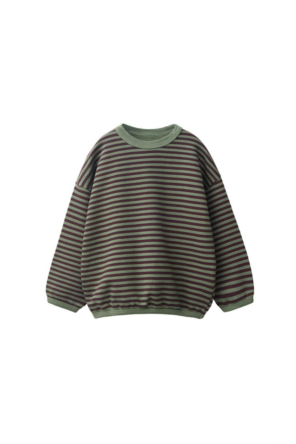 ZARA ТОЛСТОВКА В ПОЛОСКУ, ХАКИ