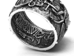 Кольцо из серебра с бриллиантом Pirate Tattoo-1 AZR-100