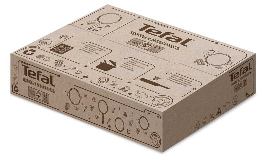Сотейник с крышкой 24 см. Tefal Natural ON G2803202
