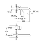 Внешняя часть смесителя для раковины GROHE Essence скрытого монтажа, на 2 отверстия, M-Size, суперсталь (29192DC1)