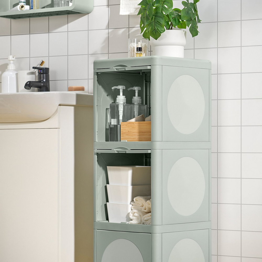 IKEA IVÖSJÖN  (ИКЕА ИВЁШЁН)  -  Шкаф с дверцей - зелёный 33х34х99 см