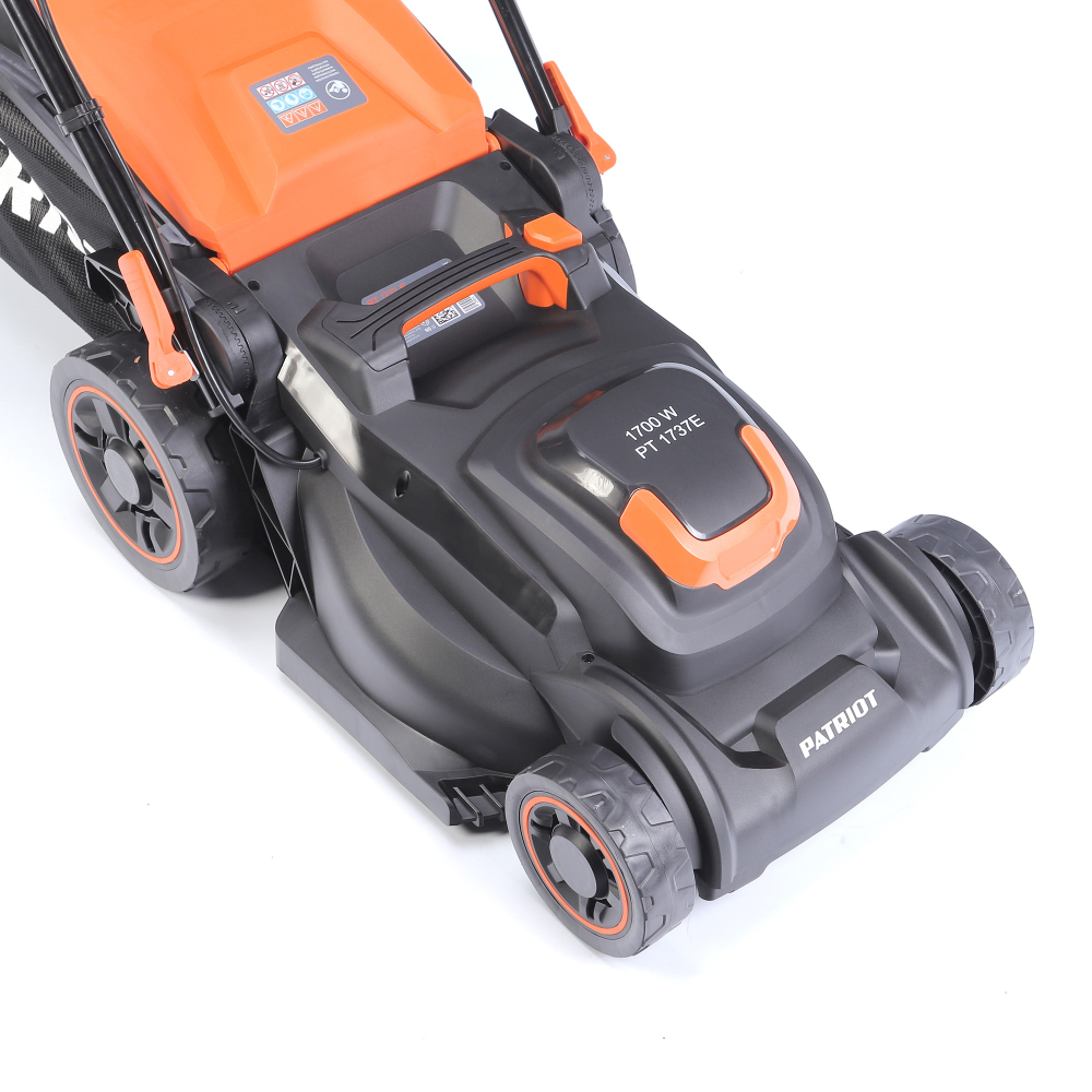 Газонокосилка PATRIOT PT1737E Lux, 1,7кВт, 37см, 40л + мульч. электрическая