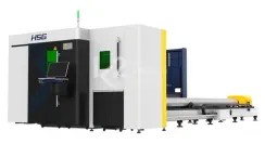 Универсальный лазерный станок HSG Laser серии GXE с защитной кабиной для резки по металлу