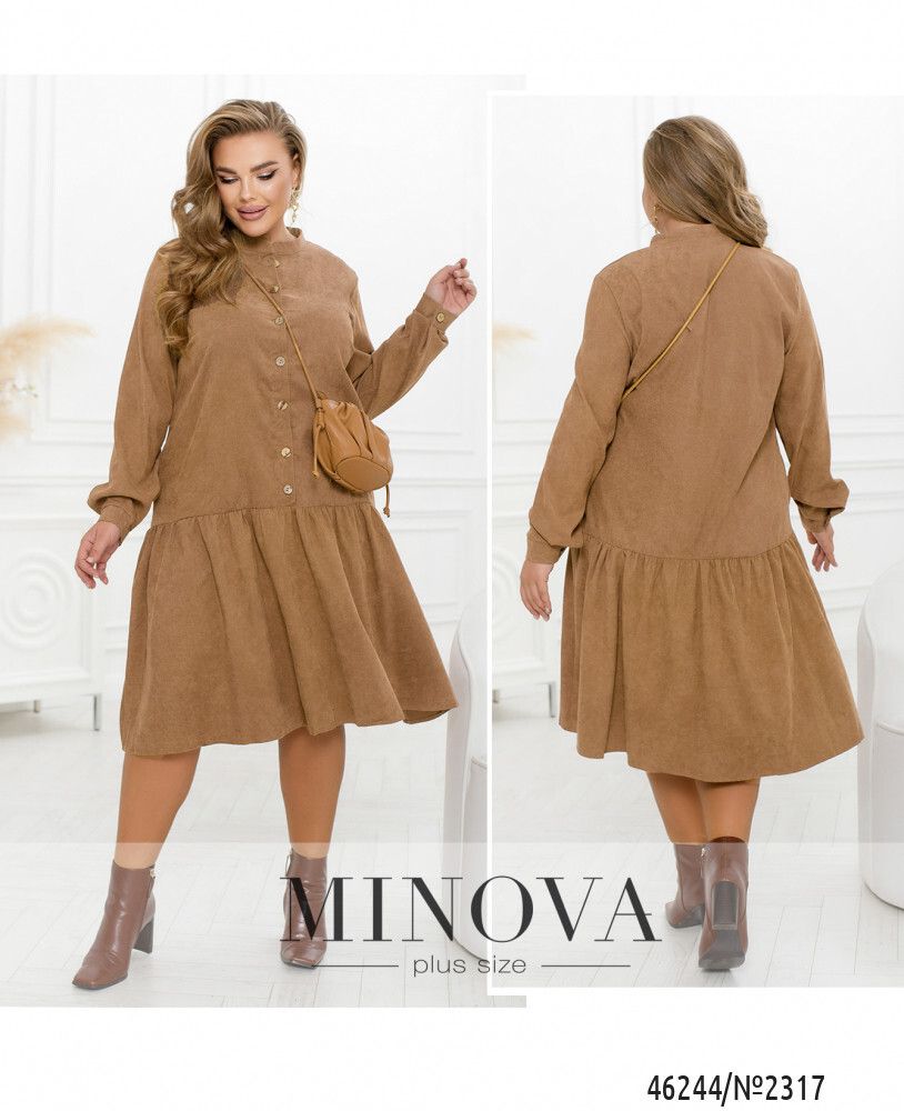 Платье 2317-светло-коричневый Minova Платье 2317-светло-коричневый Minova
