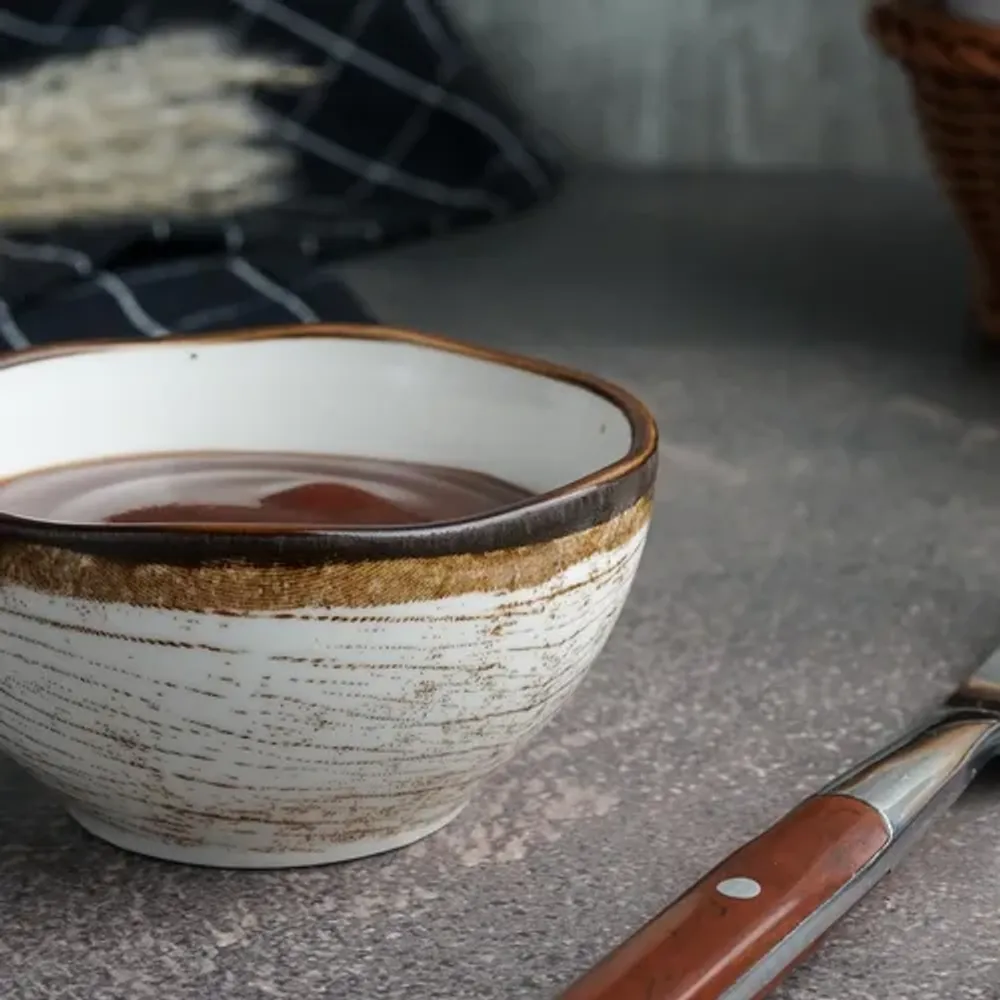 Соусник 80 мл d 7,4 см h3,7 см круглый фарфор Wood Fusion P.L. Proff Cuisine [6]
