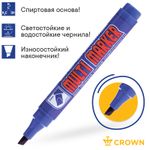 Маркер перманентный скошенный 1-5мм, Crown Multi Marker Chisel, синий