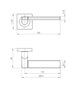 Ручка раздельная K.JK51.LIFT (LIFT JK) SN/CP-3 матовый никель/хром