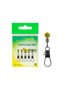 Застежка рыболовная Fish Crystal  PLASTIC HEAD SNAP 5011 M (5 упаковок)