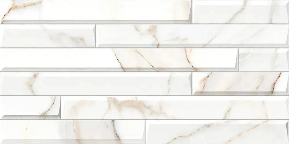 Настенная плитка ALMA Ceramica TWU09NVD014 Nevada 50x24.9 белая глянцевая под камень