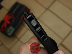 Нож Microtech Ultratech T/E - черная рукоять, танто черный клинок + запчасти RK-383