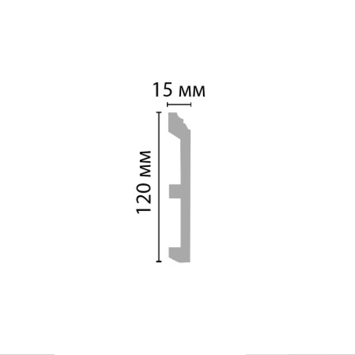 Плинтус напольный Decomaster A026 120х18х2000мм