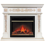 Каминокомплект Real Flame Estella 25,5/26 WT с очагом Moonblaze Deluxe Brass