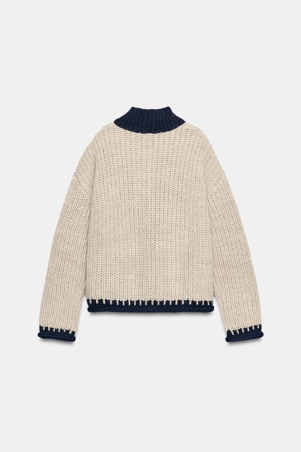 ZARA КАРДИГАН С КОНТРАСТНОЙ ОТДЕЛКОЙ, СВЕТЛЫЙ-ЖЕЛТО-КОРИЧНЕВЫЙ