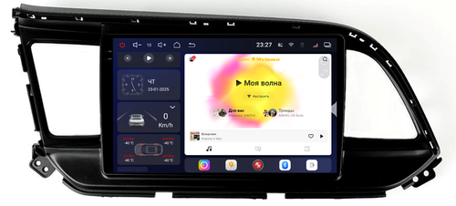 Магнитола для Hyundai Elantra 6 2016-2018 (без штатной КЗВ, рамка тип 2) - Redpower 85094B PRO/PROmax ТОП звук, 2K QLED, Android 14, Быстрейшая, CarPlay, 4G SIM-слот