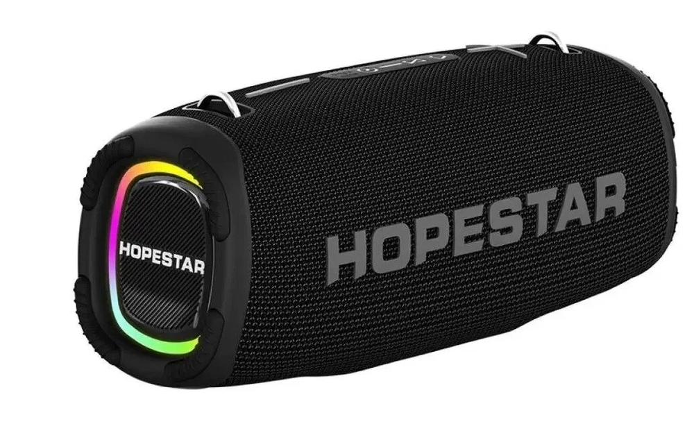 Беспроводная портативная колонка с микрофоном Hopestar A6 MAX чёрная, 80W