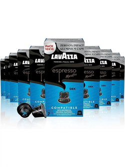 Кофе в капсулах Lavazza Espresso Maestro Dek, 10 капсул для кофемашин Nespresso (Лавацца) х 10 шт