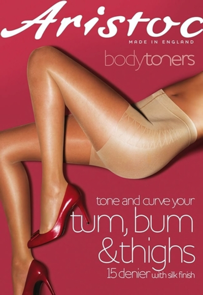 Колготки с утяжкой живота и бедер Bodytoners (Размер: XL) (Цвет: телесный)