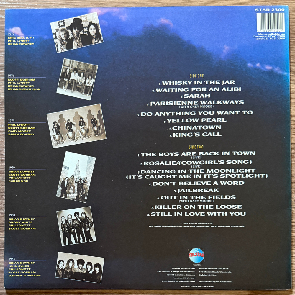 Phil Lynott And Thin Lizzy – The Best Of - Soldier Of Fortune (Англия 1987г.)