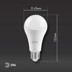 Лампа светодиодная ЭРА RED LINE LED A65-25W-827-E27 R 25Вт груша теплый белый свет Е27 | Лампы cветодиодные Груша (A)
