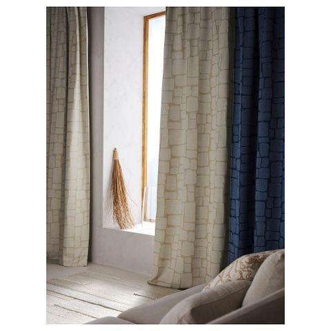 Комплект штор IKEA LONNSTAVMAL, Бежевый, 145х250 см, 2 шт