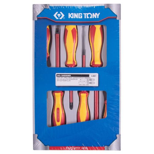 KING TONY (30606MR) Набор отверток, диэлектрические, 6 предметов