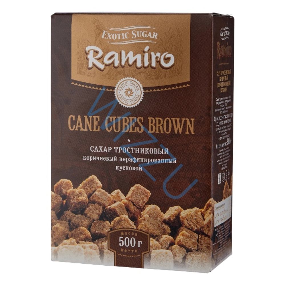 Сахар коричневый нерафинированный кусковой "Ramiro" 500г х 8 (картон)