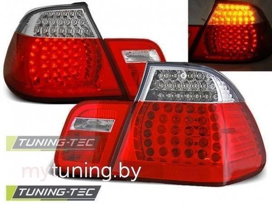 Задние фонари Bmw 3 E46 red white led