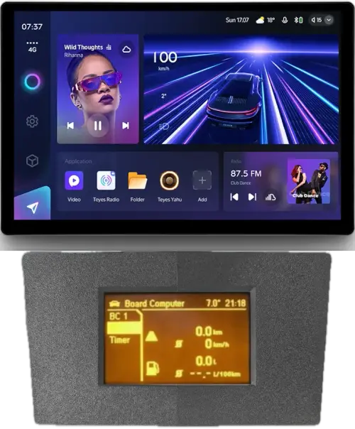 Магнитола для Opel Astra H (перенос БК вниз, серая) - Teyes CC3-2K монитор 13", QLED+2K, Android 10, Быстрая, 4G SIM-слот, CarPlay