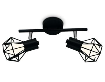 Настенно-потолочный спот в стиле лофт 2*Е27 TR8621/2 BK/CH чёрный/хром Loft Ambrella