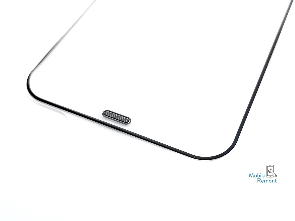 Защитное стекло с сеткой динамика для iPhone 15 Черный