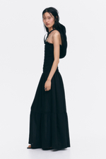 Платье-бандо со сборками — Тёмно-красный - H&M
