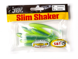 Виброхвосты съедобные LJ Pro Series SLIM SHAKER 3in (7,6 см), цв. T57, 9 шт.