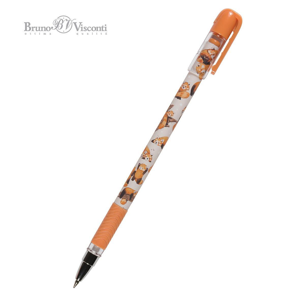 Ручка шариковая 0.5мм синяя "MagicWrite. Красные панды" (Bruno Visconti)