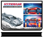 Папка для тетрадей А4 молния вокруг, печать на пластике 325/230/25 "Hypercar 2025" (Пчелка)