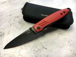 Раскладной нож Shot, D2 Black Stonewash Red