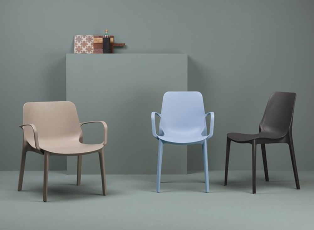 Кресло пластиковое Scab Design Ginevra Lounge, тортора