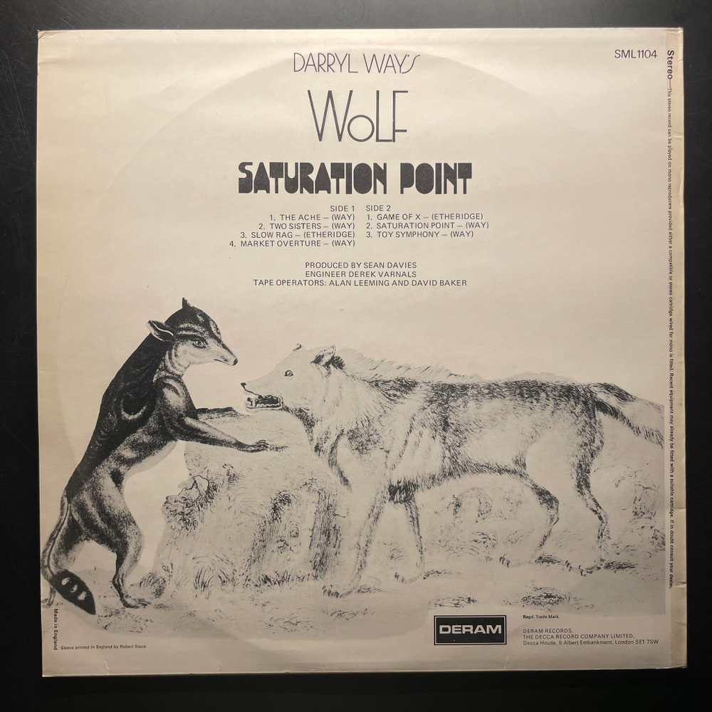 Darryl Way's Wolf ‎– Saturation Point (Англия 1973г.)