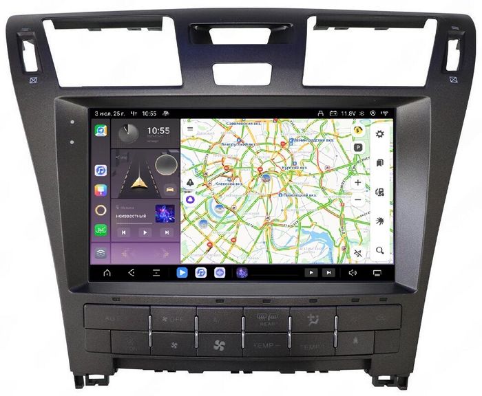 Магнитола для Lexus LS460 2006-2009 (до рестайлинга, рамка 10) - Kuberg SF-1303-1 QLed, Android 13, Быстрейшая, CarPlay, SIM-слот