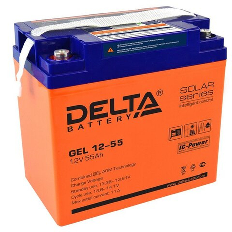 GEL 12-55 Delta Аккумулятор герметичный свинцово-кислотный