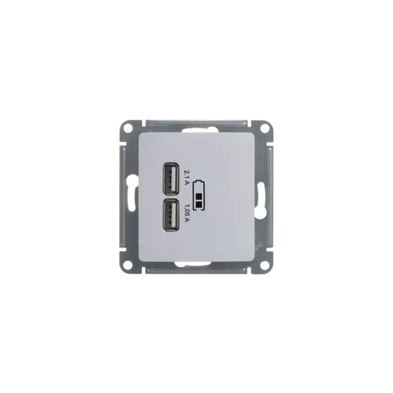 Розетка с USB A+A Systeme Electric Glossa Белый GSL000133