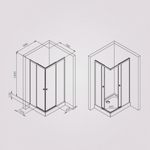 Душевое ограждение 100x80 см, без поддона AM.PM X-Joy W94G-403-100280-BT1K