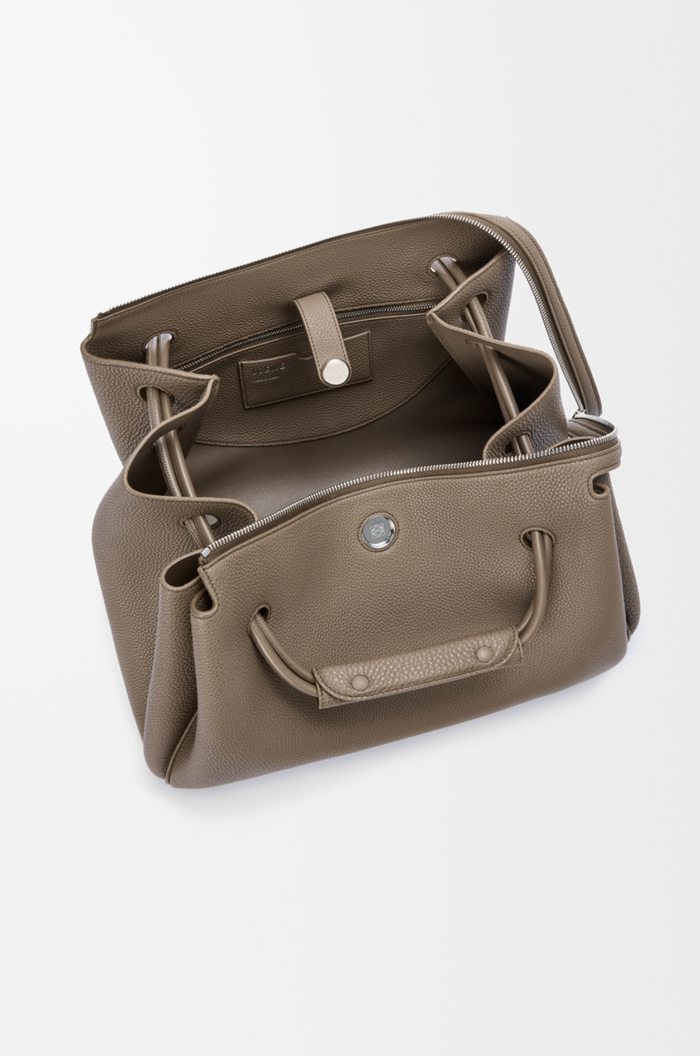 Loewe Большая сумка Madrid из мягкой зернистой телячьей кожи, серо-коричневый
