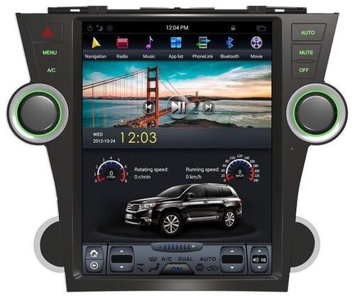 Магнитола для Toyota Highlander 2 2007-2013 XU40 - Kuberg ZF-1225-Q6 вертикальный экран в стиле "Тесла" на Android 11, CarPlay, 4G SIM-слот