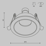 Встраиваемый светильник Technical DL126-GU10-W