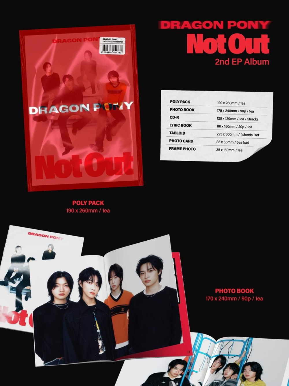 Альбом DRAGON PONY - NOT OUT 2nd EP Album