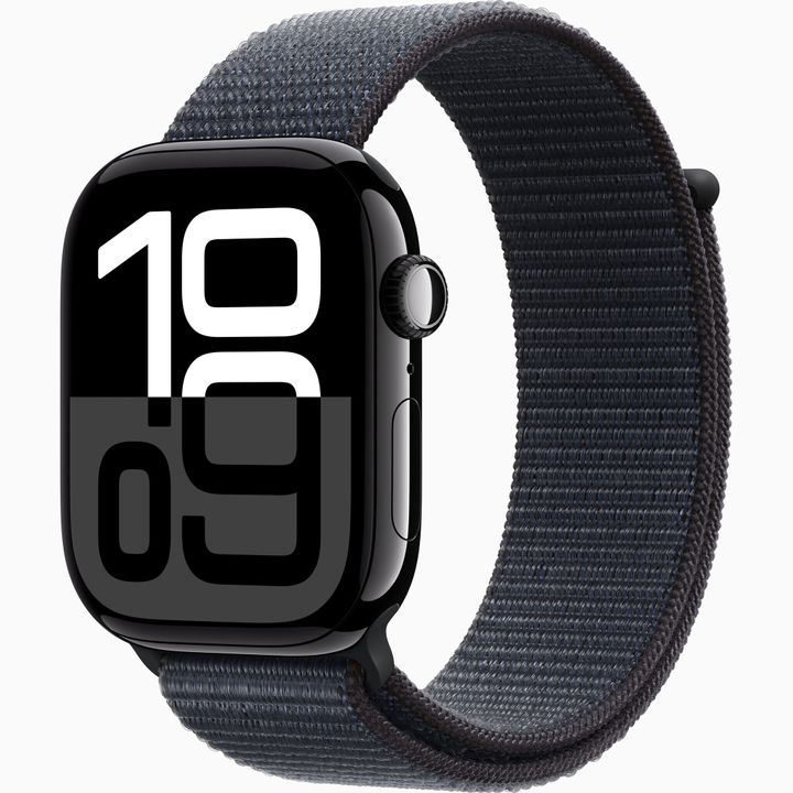Умные часы Apple Watch Series 10 46мм Jet Black Aluminium Case с Ink Sport Loop