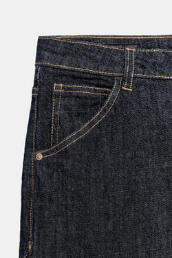ZARA ДЖИНСОВЫЕ ШОРТЫ Z1975 С ВЫСОКОЙ ПОСАДКОЙ, СИНИЙ