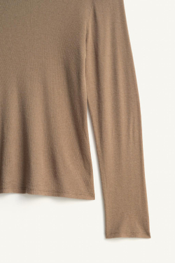 ZARA ФУТБОЛКА СВОБОДНОГО КРОЯ ИЗ ЛИОЦЕЛЛА И ШЕРСТИ, НОРКА