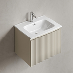 Тумба подвесная SANCOS Сноб Р 1.0 (Snob R 1.0) 590х445х406, c одним ящиком оснащенным доводчиками, Бежевый матовый (Beige Soft), арт. SNR1.060CE